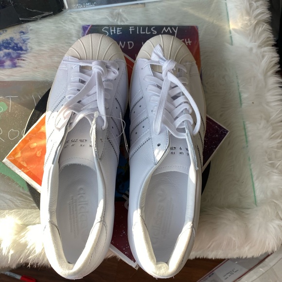 🆕 - Adidas Superstar 80s Recon - Flat White M 9.5 - Picture 4 of 8